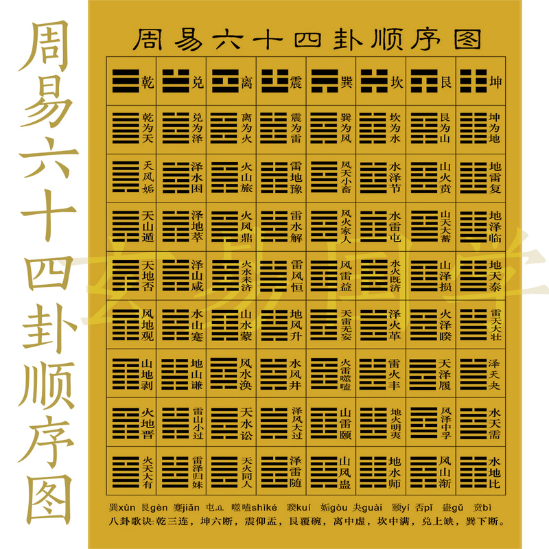 倪海厦易经六十四卦顺序图64卦图天纪人纪等资料合集 针灸教材 讲稿
