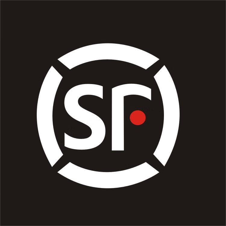 顺丰速孕速运车贴logo快递面包车摩托电动三轮车贴纸左右对称白60x