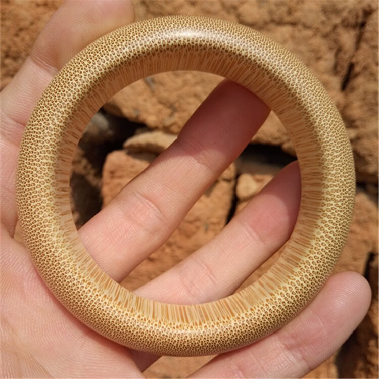 宾昔龙血金丝竹手镯男女款贵妃镯纯手工情侣手环百搭圆环镯子圆环镯