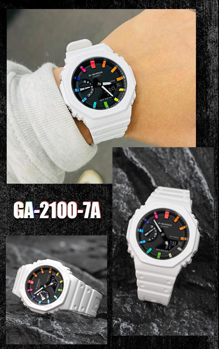 适配casio卡西欧农家橡树改装彩虹圈g-shock运动防水电子手表男ga2100