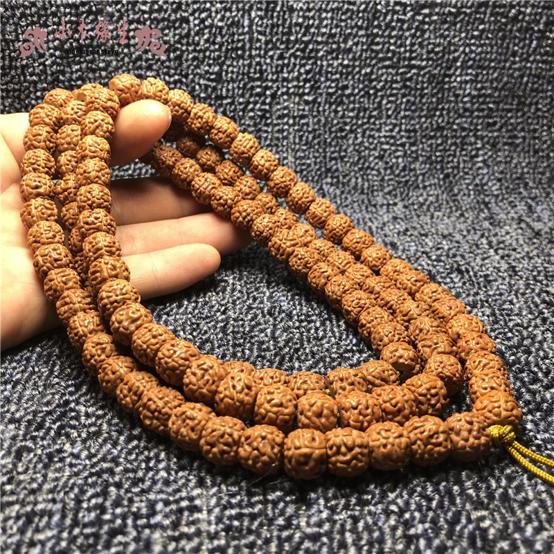 小木缘生金刚菩提108颗手串五瓣玄武纹小金刚菩提手链藏式手持桶珠