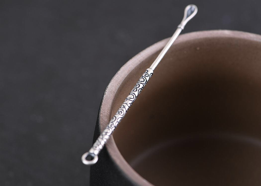 银耳勺足银990纯银饰品银耳勺复古长款哑光银挖耳勺掏耳朵sn5079 长8