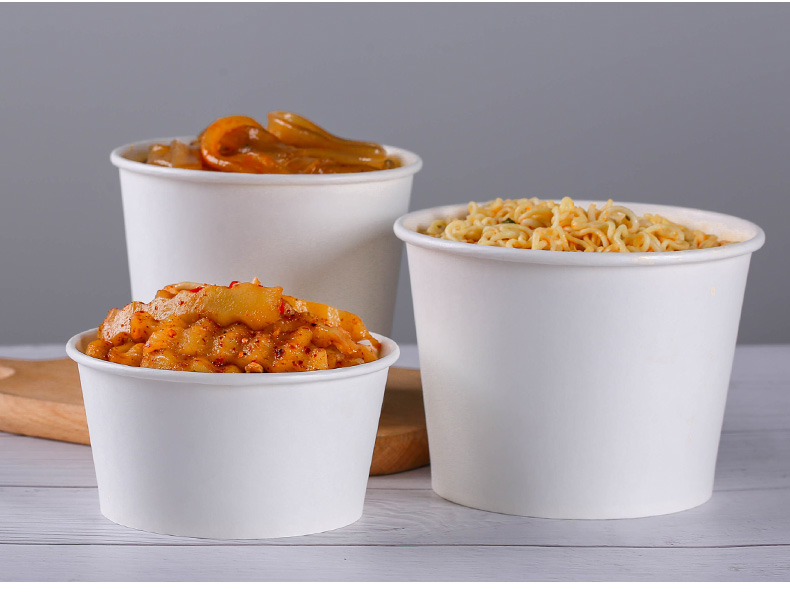 一次性泡面碗岸宝纸碗家用圆形打包泡面方便碗筷纸餐盒外卖商用整箱