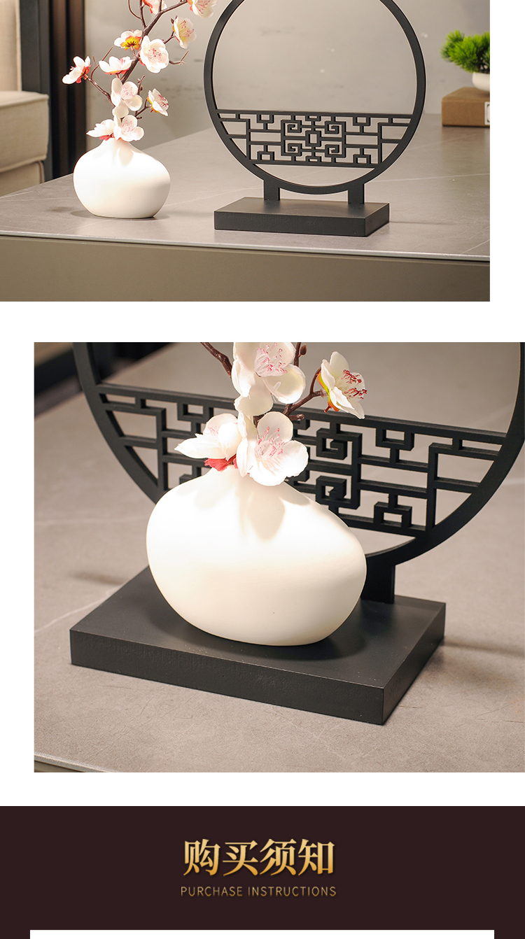 陶瓷古风创意玄关客厅电视柜酒柜茶室茶桌茶柜禅意工艺品装饰花瓶摆件