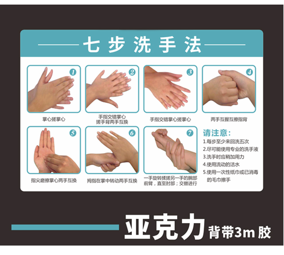 本区域已消毒今日已消毒勤洗手标准七步洗手法请量体温标识牌防防控