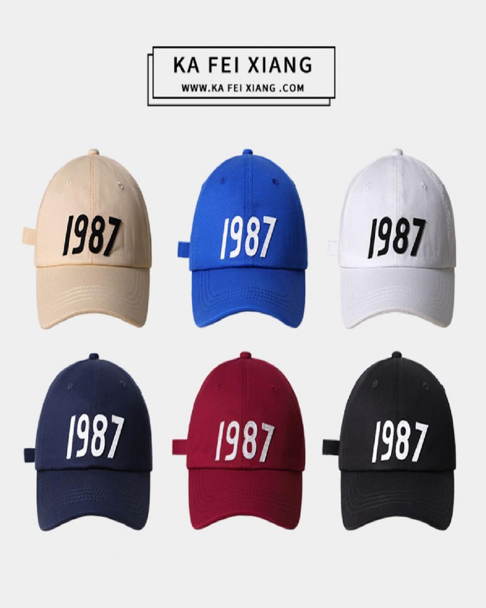 卓梦影 帽子通用潮流嘻哈显脸小1987棒球帽ins2021新款网红刺绣软顶