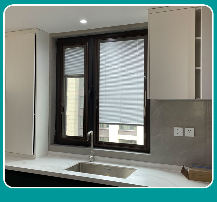 升级新款单玻磁控百叶窗玻璃内置免打孔卫生间厨房浴室遮阳铝合金磁吸