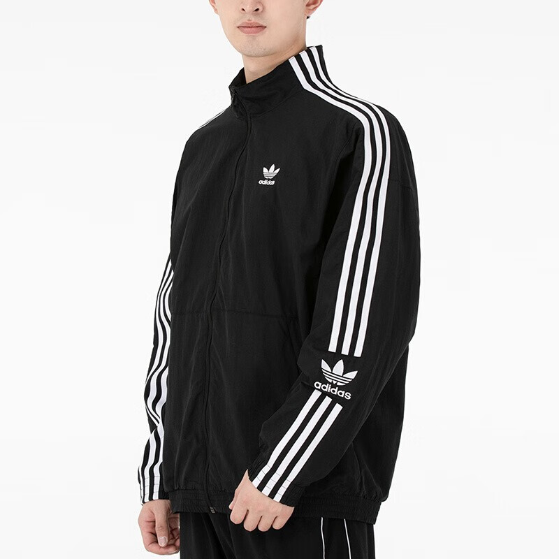adidas阿迪达斯三叶草外套男装秋冬新款运动服跑步健身户外透气梭织