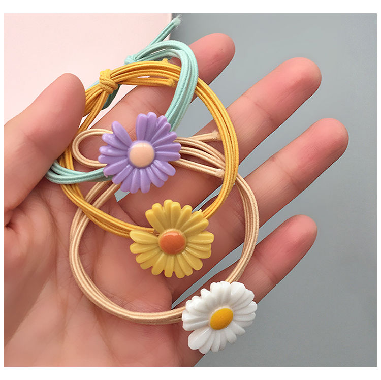 小雏菊发圈 小雏菊彩色橡皮筋头绳女学生韩版简约可爱ins皮套扎头绳