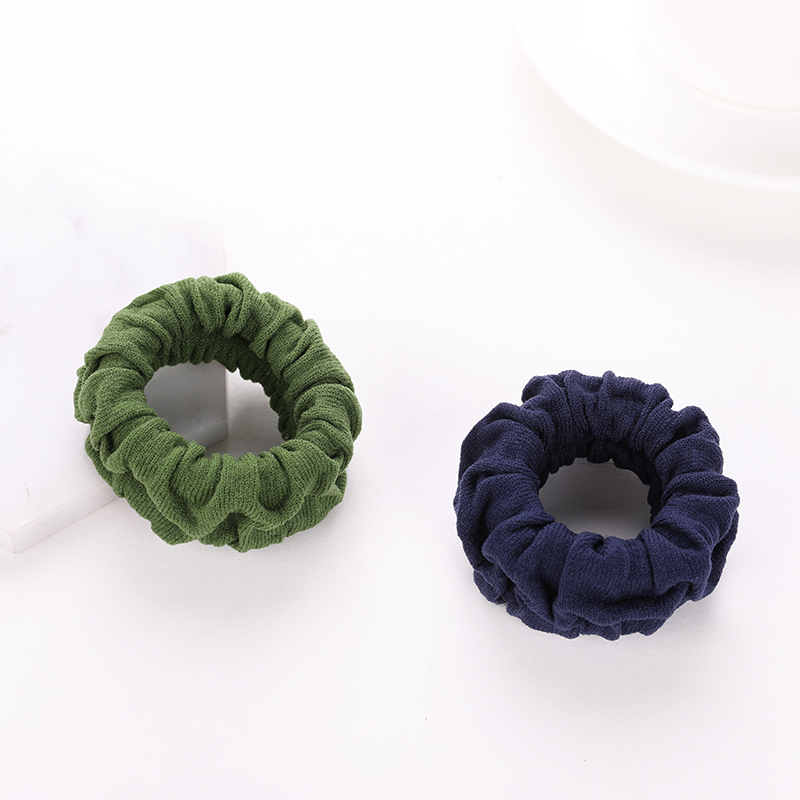 加宽高无接缝高弹力扎头皮筋发圈头绳大号毛线黑色留芳大号毛线6个