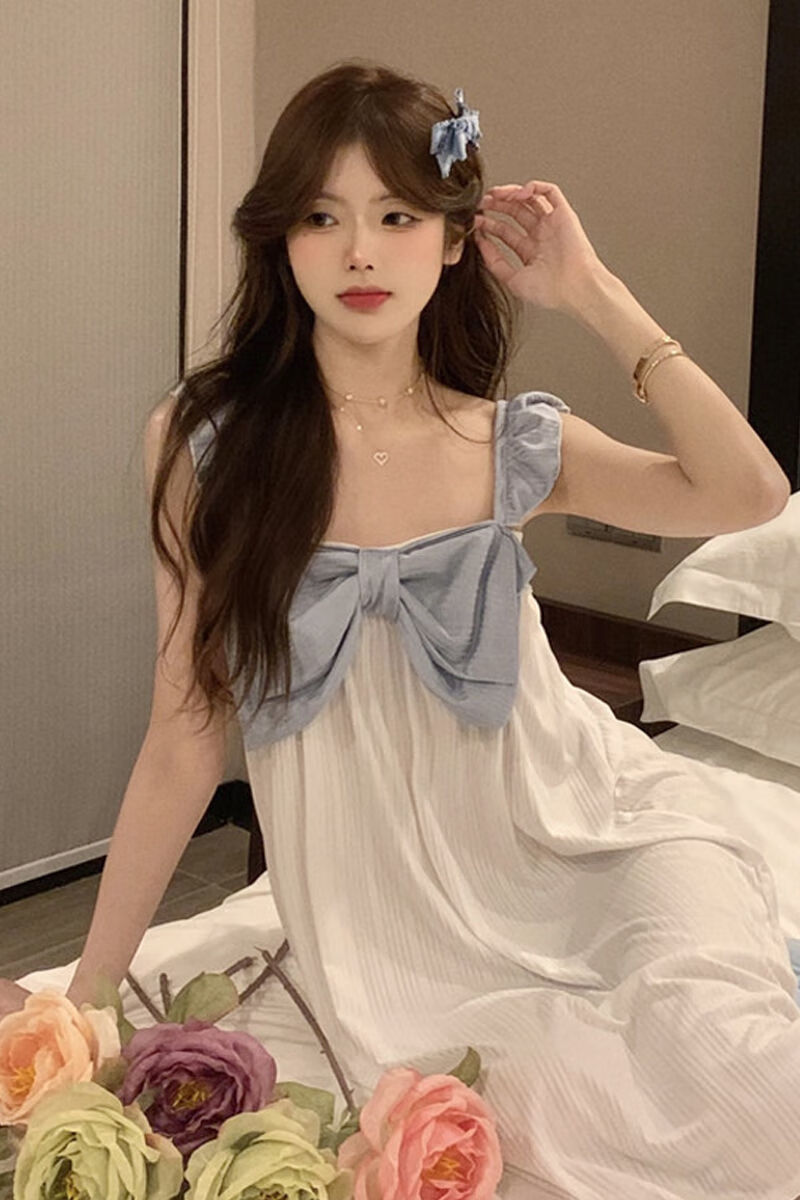 睡衣女夏吊带睡裙女士夏季少女生睡衣中长款连衣裙子纯欲风性感ins