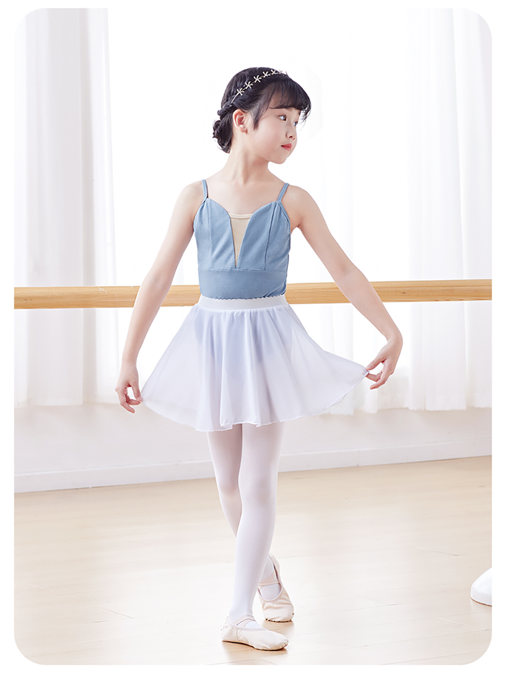 酷系儿童舞蹈服女夏季吊带连体练功服芭蕾舞服女童跳舞考级演出服装