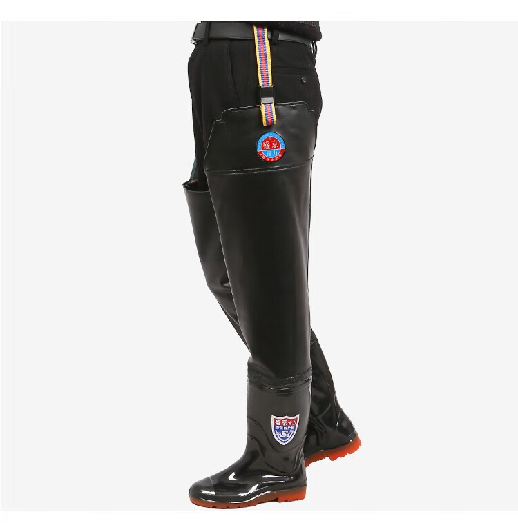 男款长筒过膝下水裤加长黑色雨靴防水防滑钓鱼雨鞋超高筒雨靴国潮男鞋