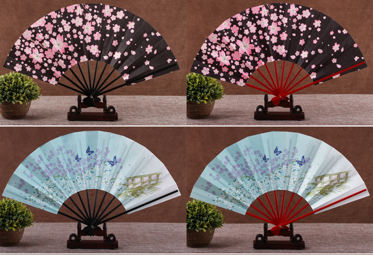 李贞贤扇子cos李贞贤大眼睛跳舞蹈扇子韩国折扇将进酒日式绢布十骨