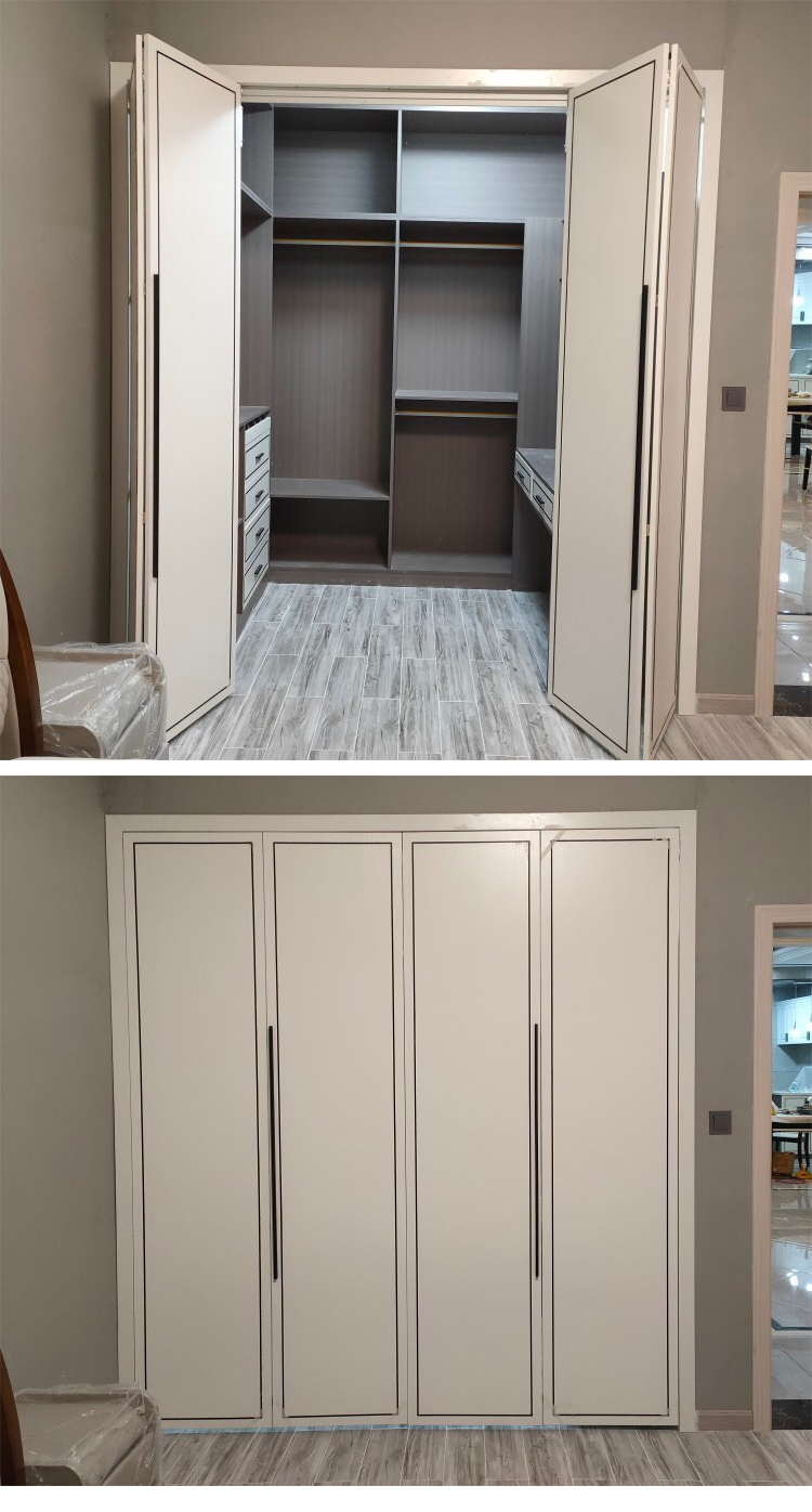 无下轨衣柜折叠门轨道过道房门衣帽间推拉移门吊门滑轮五金配件滑轮