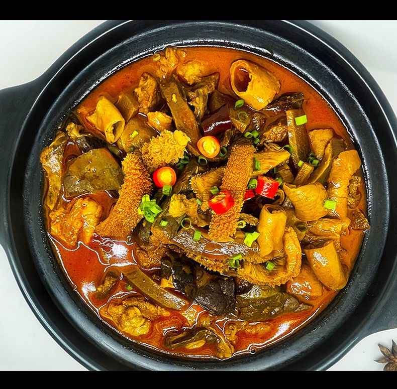 橙伯乐 食猫广式牛杂牛腩速食牛杂牛腩煲家庭装快餐式 【原味1斤】500