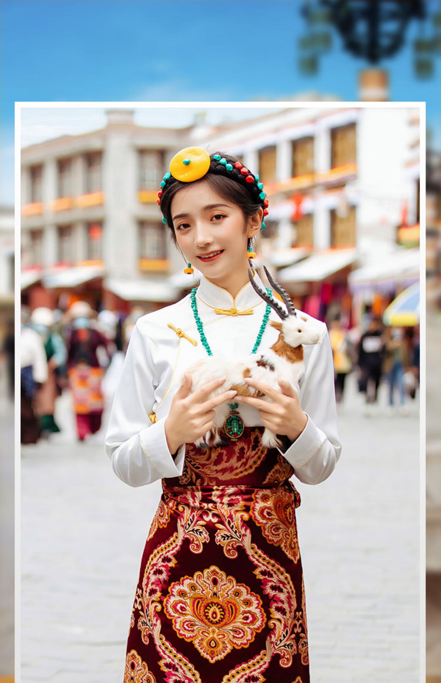 女套裙子年新款藏式西藏夏季藏装女藏服旅游拍照上衣拉萨服民族生活装