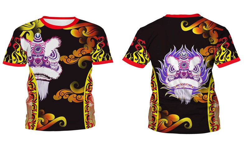 醒狮衣服舞狮服装舞狮团队队服舞龙服装长短醒狮服狮子衣服 长 裤子