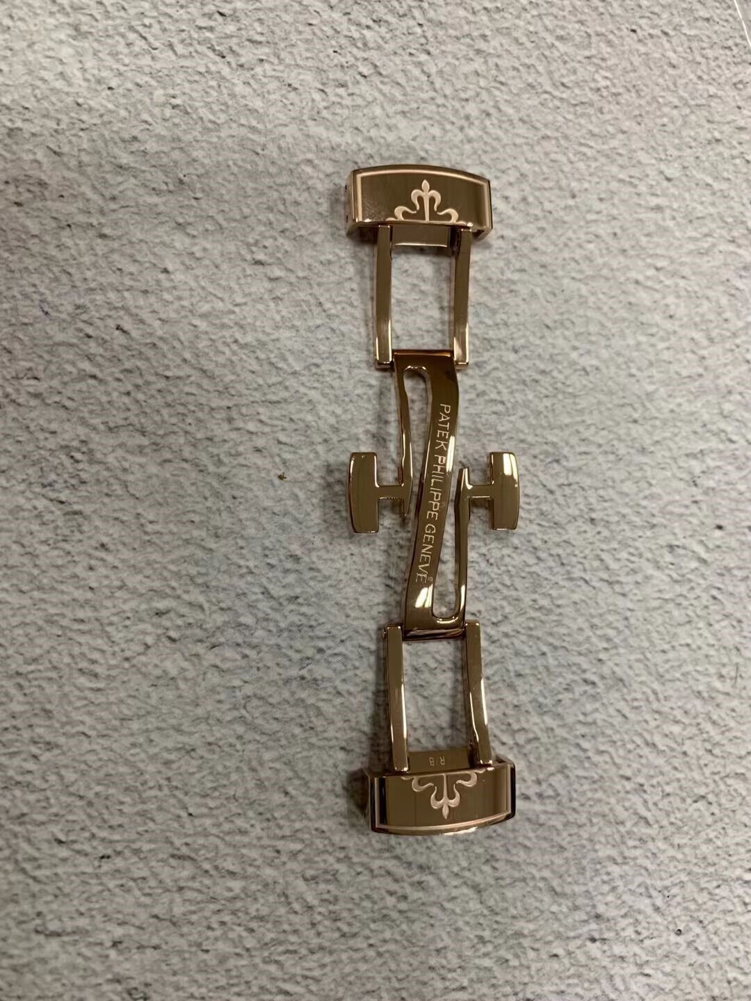 适配百达翡丽原装表扣pp5167/5164 橡胶表带折 玫瑰金 18mm【图片