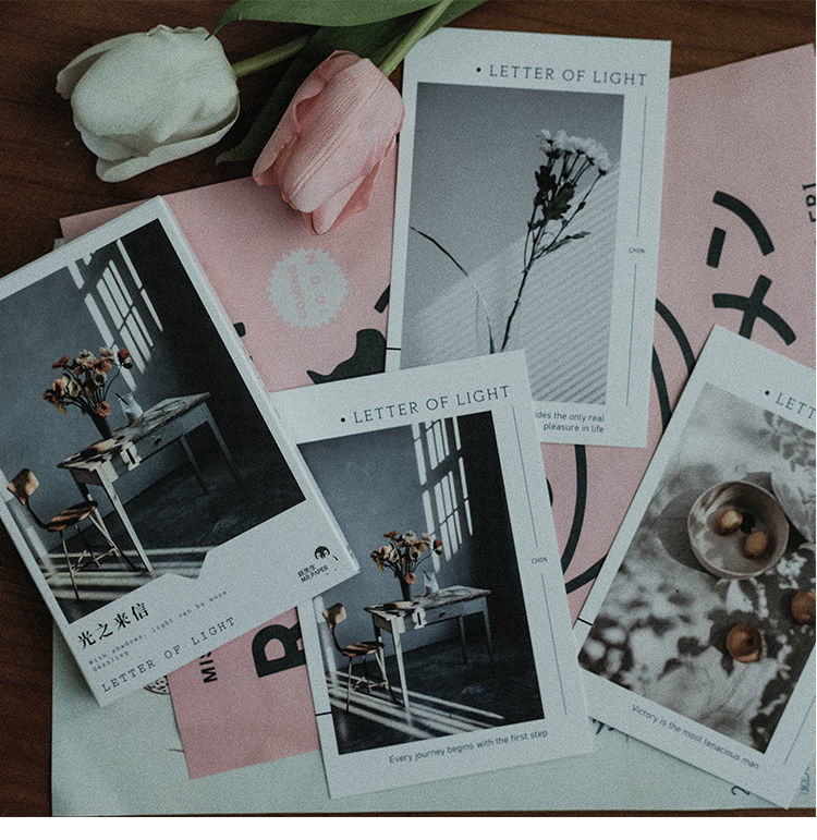 韩国ins风明信片贺卡电影台词月涉银河夜空少女心手帐装饰素材卡情绪