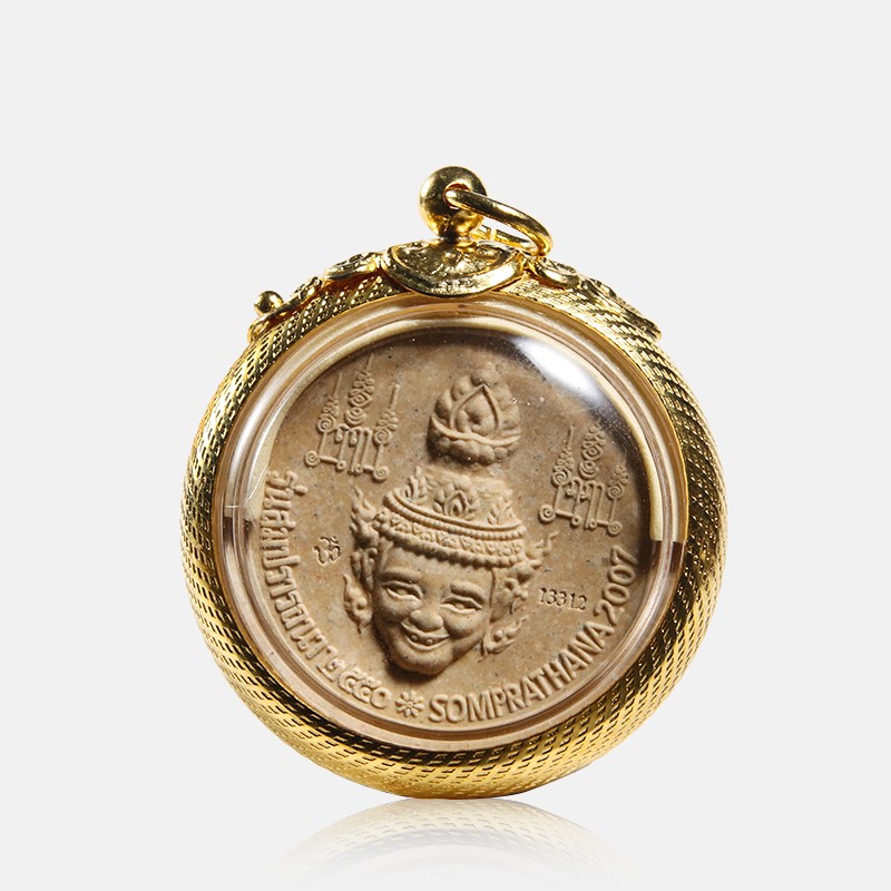 妙聚福泰国佛牌正品象牌鲁士头鎏金壳挂件正牌大小模男女款项链吊坠大