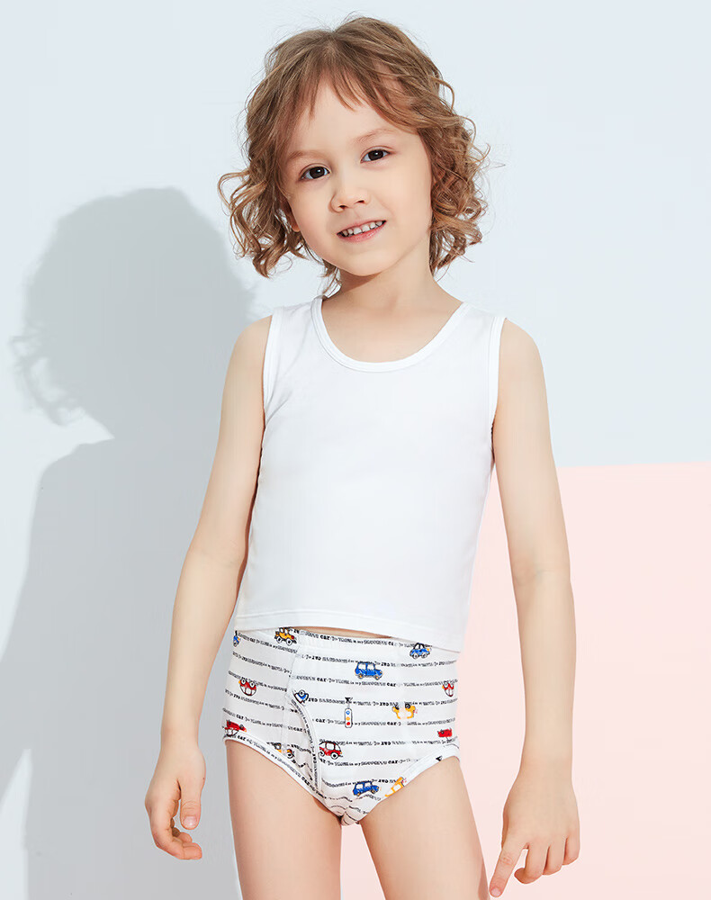 爱慕儿童内衣内裤男孩男童学生天使小裤左行右行中腰三角裤两件包ak