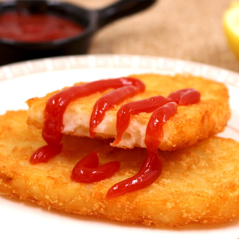 冷冻椭圆薯饼半成品11kg20片油炸薯条