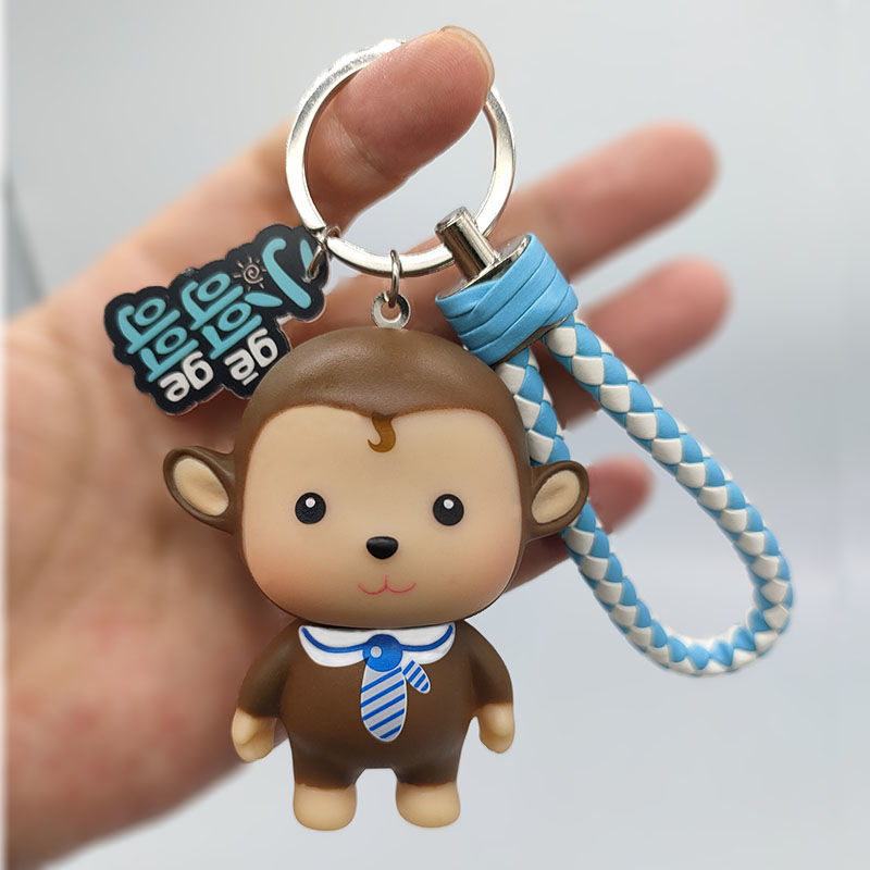 倧喜生肖挂件吉祥生肖猴子金属钥匙扣挂件卡通钥匙圈学生书包手机链