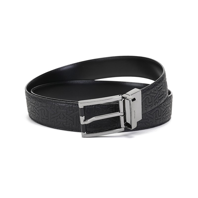 巴利bally 奢侈品 男士皮质可裁剪针扣式双面皮带腰带 astor 35 m pgm