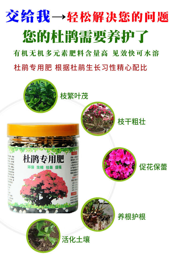 杜鹃花肥料杜鹃肥料花卉盆栽花肥杜鹃花专用肥料有机肥料长期有效复合