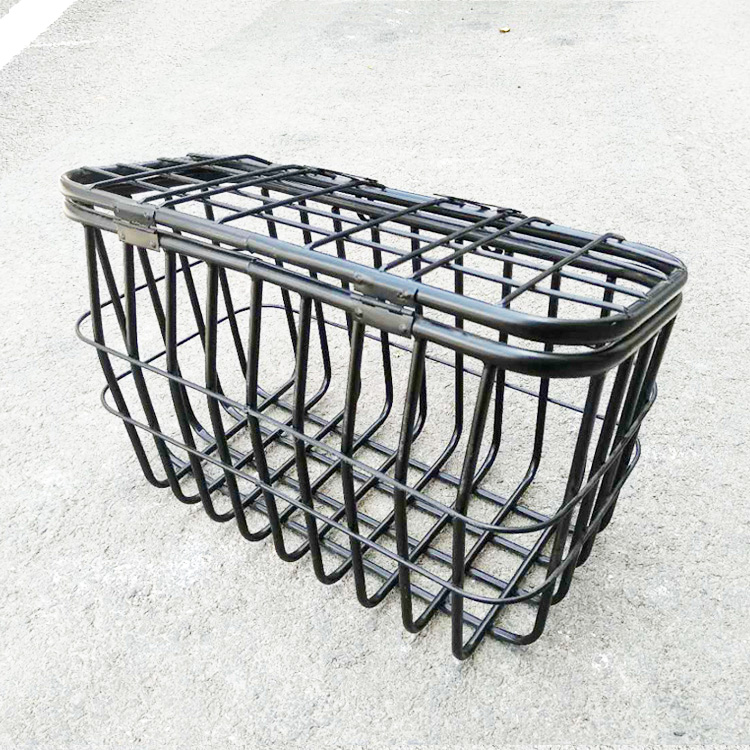 电动车摩托车自行车车篓子车后菜篮子后置车筐加粗大车篮长48cm内胆一