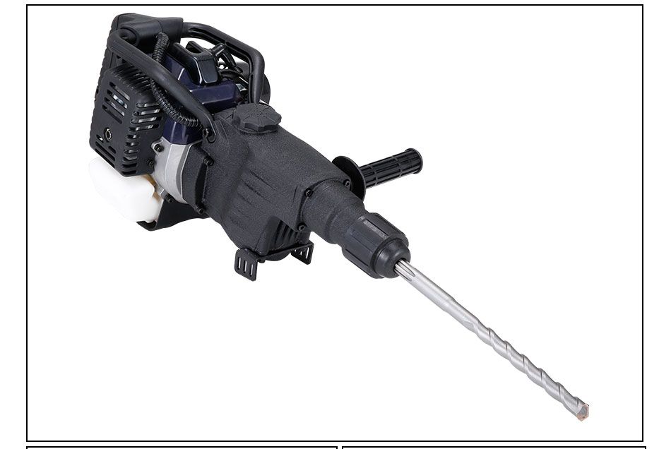 蒙驰 多功能挖岩蜜大功率汽油锤镐两用冲击钻孔破碎镐钻坑机电镐钻孔