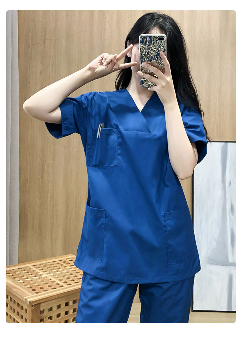 菲寓刷手服棉手术室洗手衣女长宠物医院医生工作服口腔牙科诊所刷手服