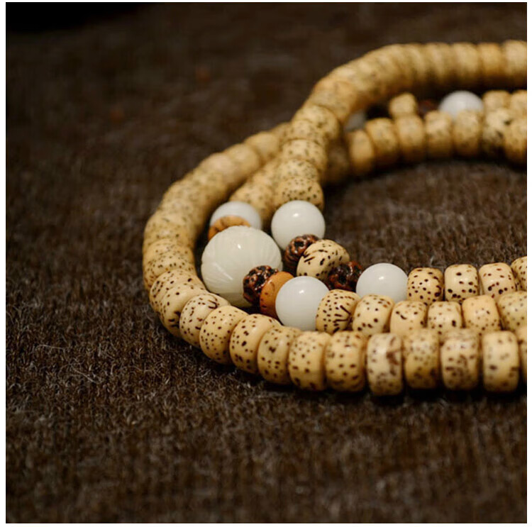 「佛泽 如来」海南金蝉子星月菩提子108颗佛珠项链p91陈籽原籽男 三圈