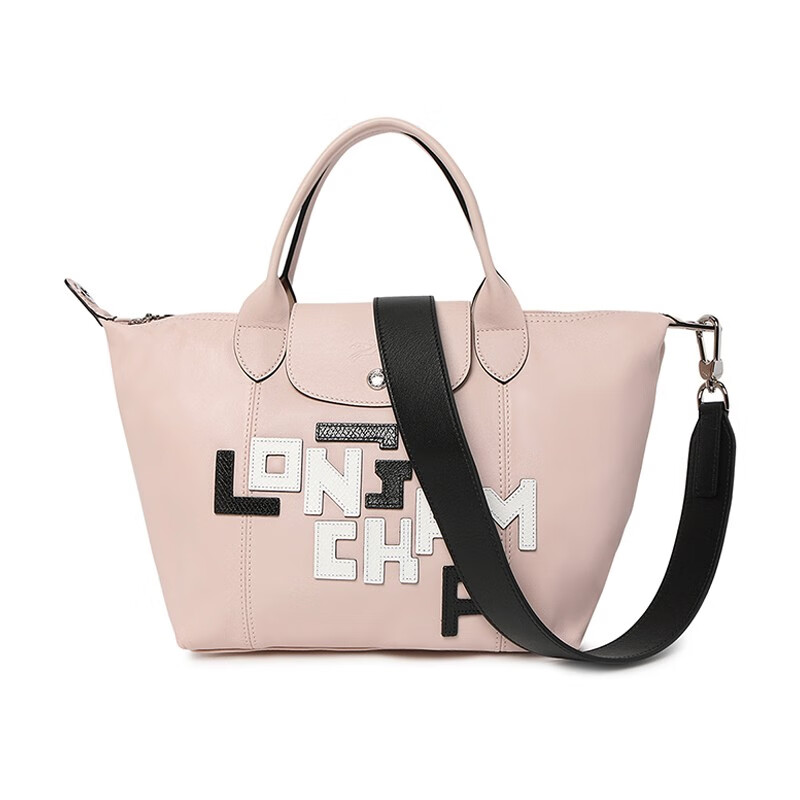 女包longchamp 珑骧 女士logo图案皮革手提单肩包 1512 755 550 玫瑰