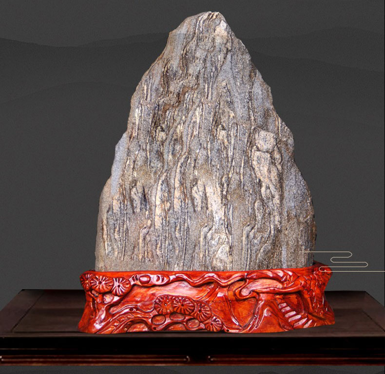 摆件敢当客厅玄关办公室内外靠山石头摆件景观奇石新店开业礼物镀白