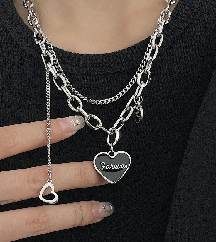 forever多层爱心项链【图片 价格 品牌 报价】-京东