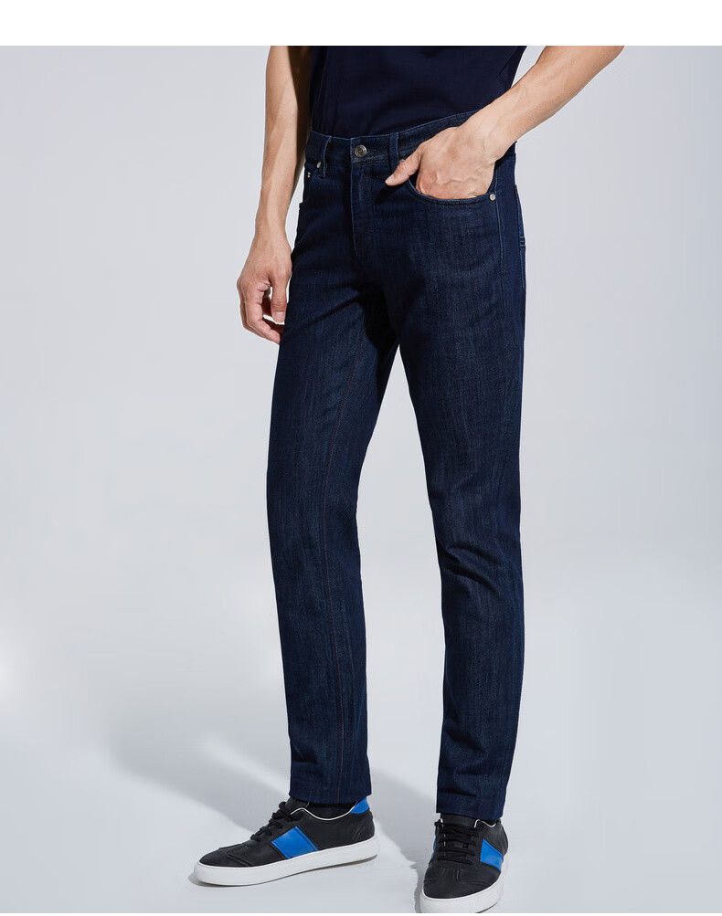 劲霸男装 k-boxing 牛仔裤春季2020年新品修身水洗休闲时尚长裤fqra