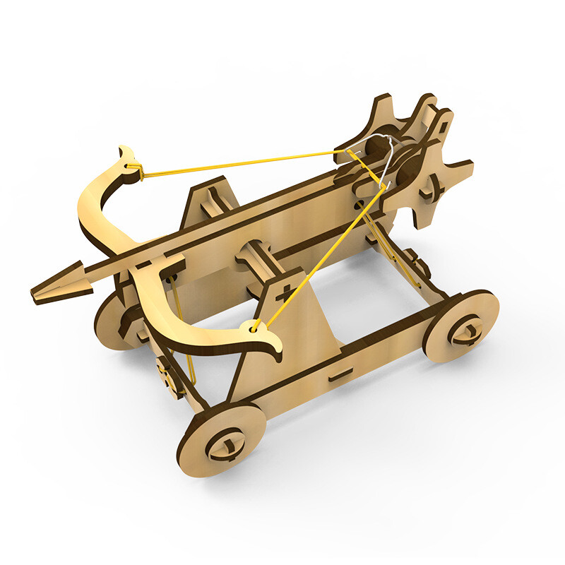 科技小制作手工材料发明实验儿童科学课玩教具五六年级 64弩车【图片