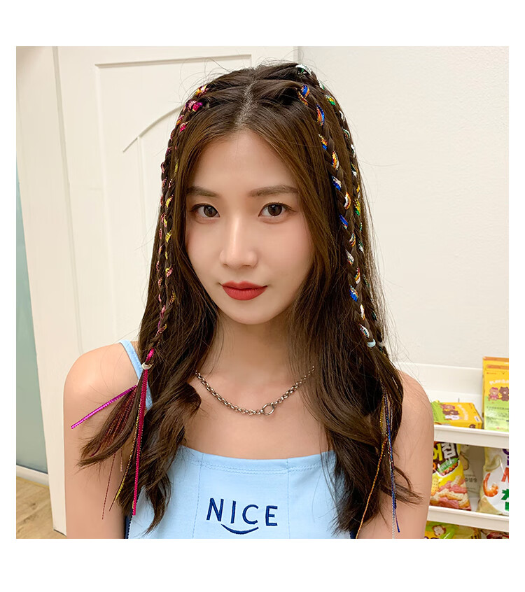 儿童编发彩绳 夏季编发彩绳儿童彩色辫子发绳编头发丝带彩带神器七彩