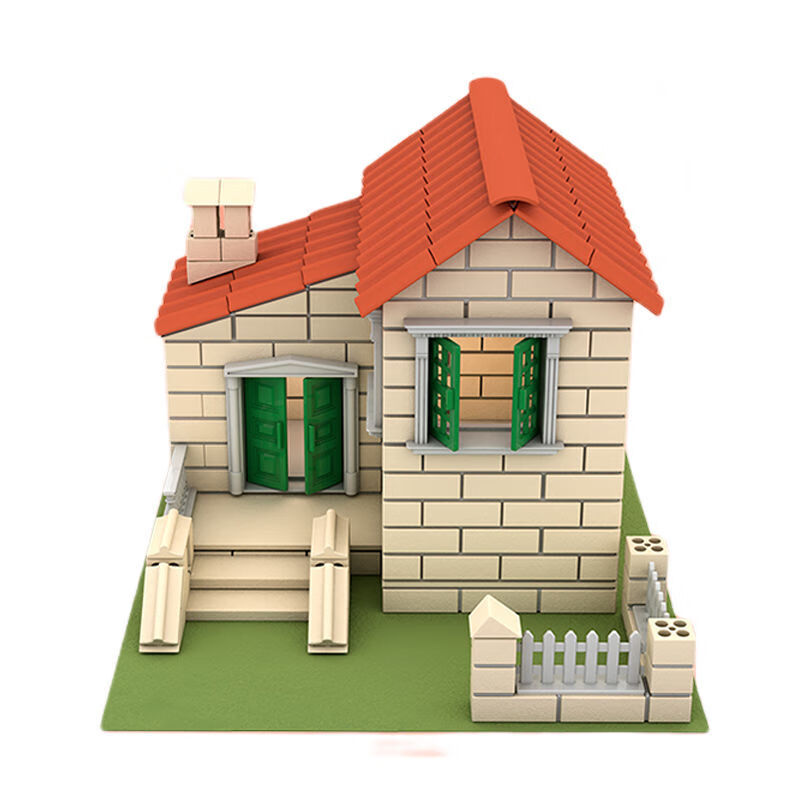 小小泥瓦匠diy手工搭建筑造砌造房子玩具建筑模型拼装玩具礼物礼盒