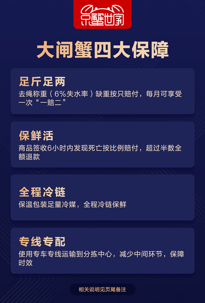 【活蟹】湖丰鲜活大闸蟹现货螃蟹苏州生礼盒尝鲜足重4.0两8只鲜水产去绳足重尝鲜礼盒 公4.0两 母3.0两 4对8只详情图片1