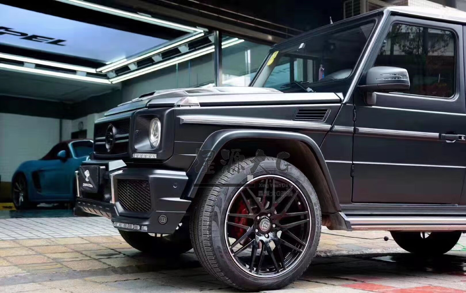 物】奔驰大g级g500g350g55改装g63amg先行巴博斯原厂红边锻造轮毂轮胎