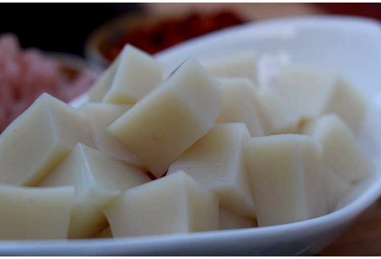 恩施米豆腐恩施特产来凤卯洞米豆腐真空泡沫加冰2斤送足调料【图片