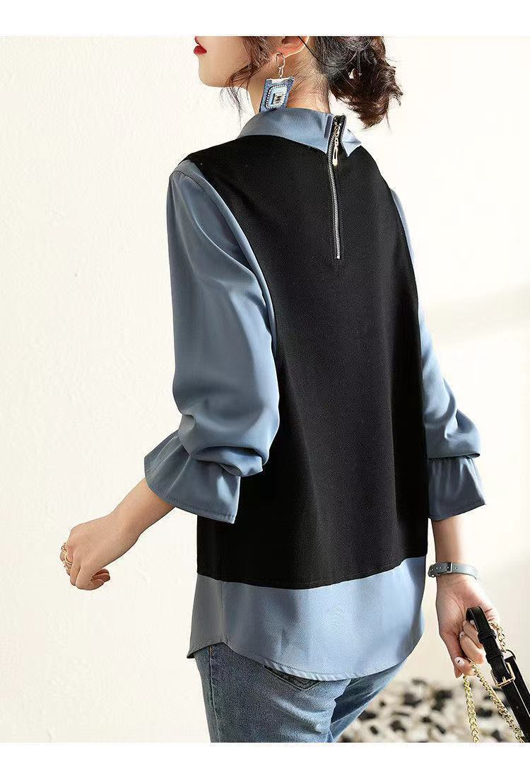 女士衬衣时尚优雅女士衬衣长袖春秋时尚简约风秋季时尚