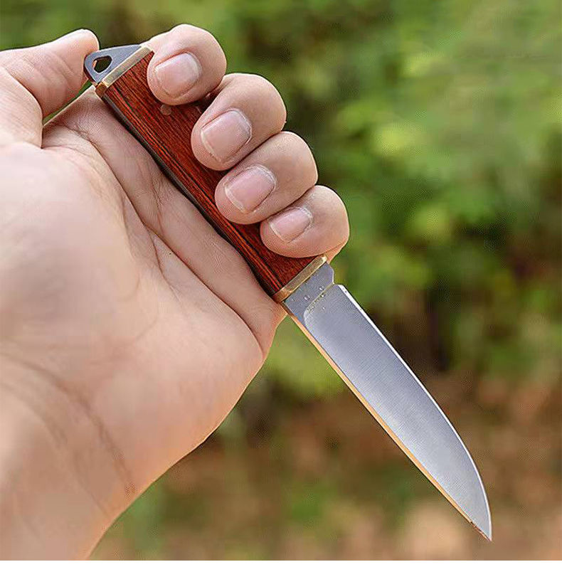 蒙古手工小刀手把肉刀扒肉小刀蒙古族内蒙古牛排餐刀吃羊肉实木柄户外