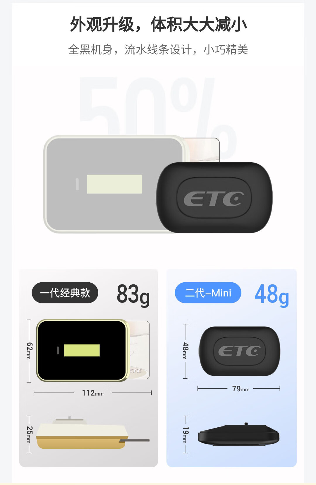 新款第二代etc办理免插卡全国通用微信etc设备etc注销高速95折 二代无