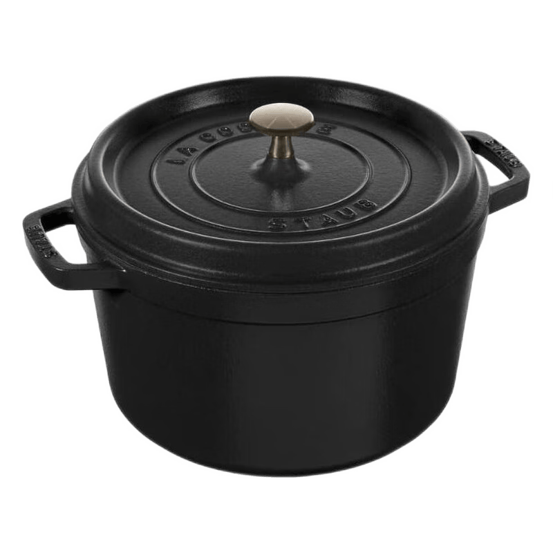 德国直邮staub铸铁锅珐琅炖锅法国制造黑色18cm