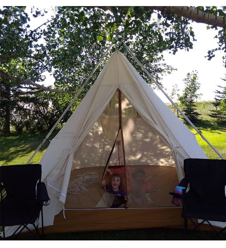 美国制进口ellis户外露营复古美式西部牛仔美剧黄石同款帆布帐篷 米