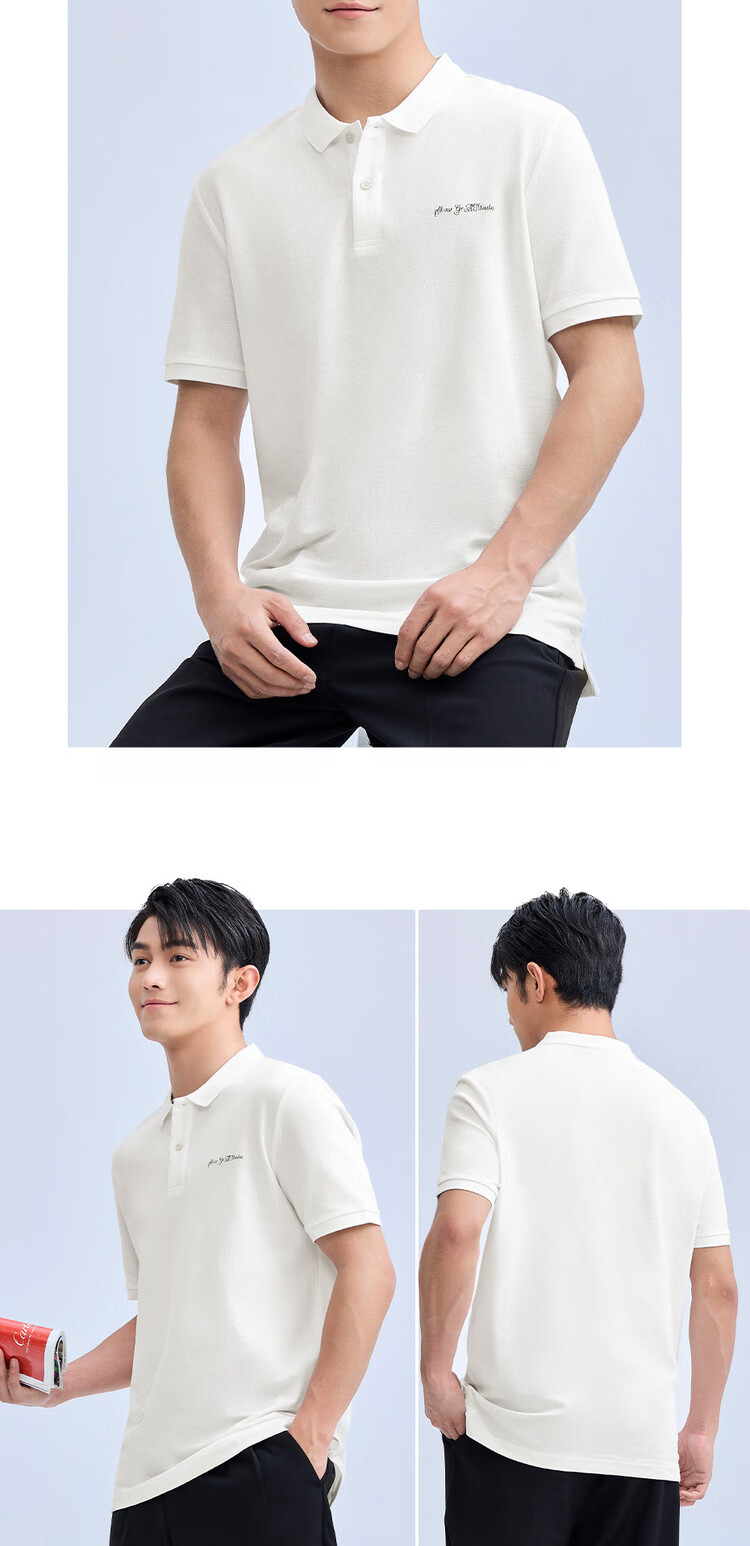 Giordano Comfortable Antibacterial Polo Shirt for Men, High-Tech Ice Oxygen Cooling Embroidered Collar Short-Sleeve Top 01014381 10